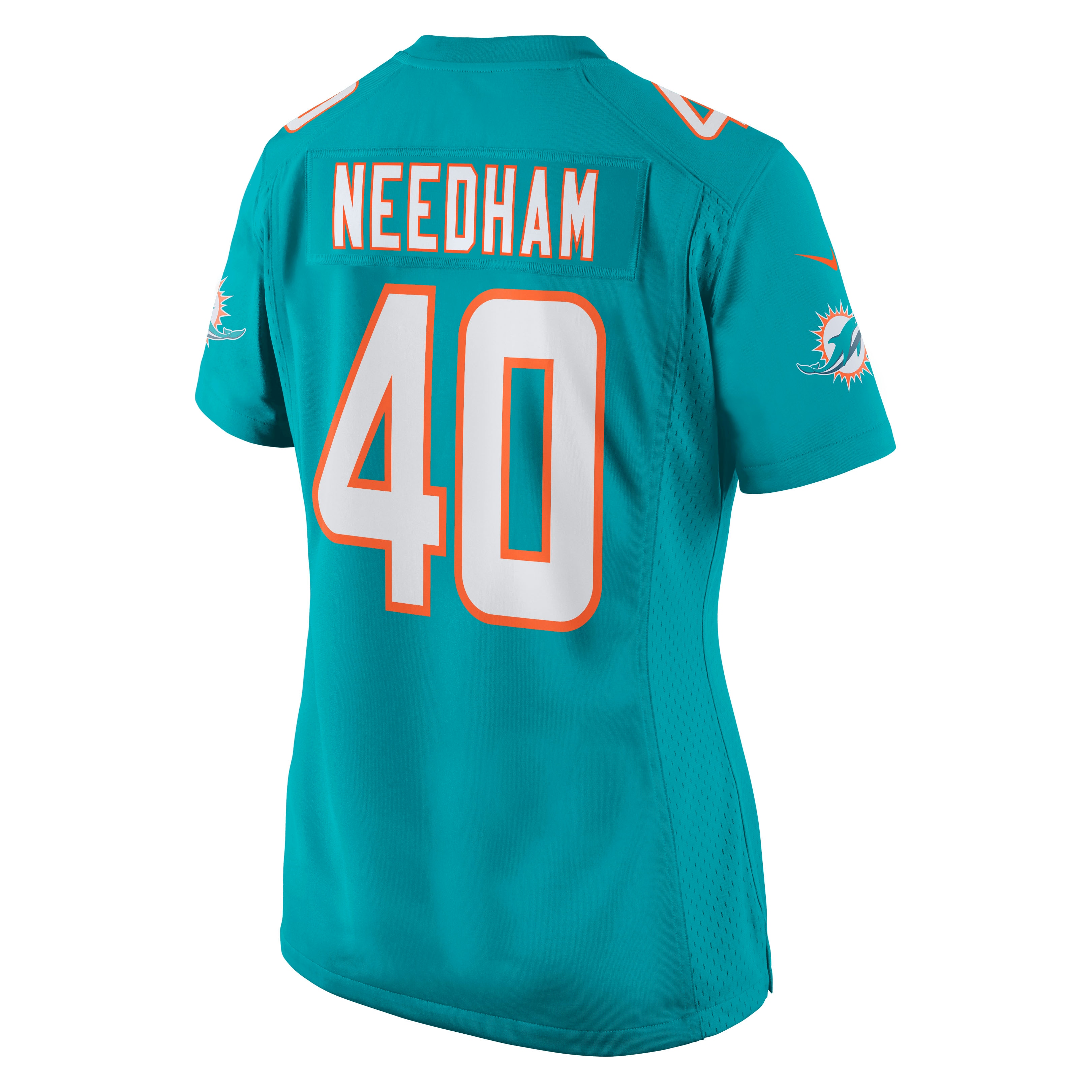 Miami Dolphins Nik Needham Aqua Game NFL Jersey Women's