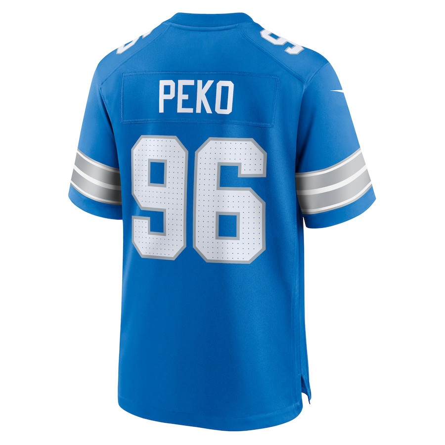 Kyle Peko #96 Detroit Lions Super Bowl LIX Blue NFL Jersey Men's
