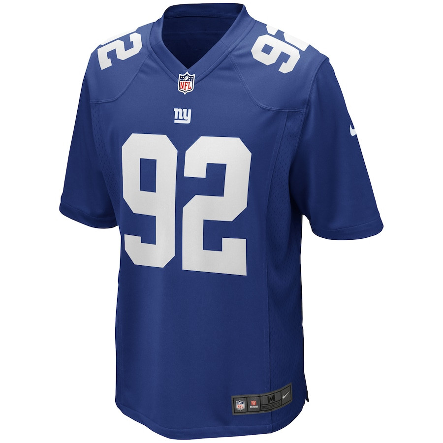 Michael Strahan 92 New York Giants Game Retired Royal NFL Jersey Men's