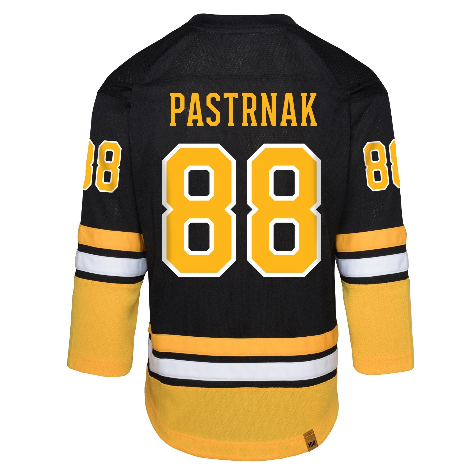 Boston Bruins David Pastrnak Black 100th Anniversary Player NHL Jersey Youth