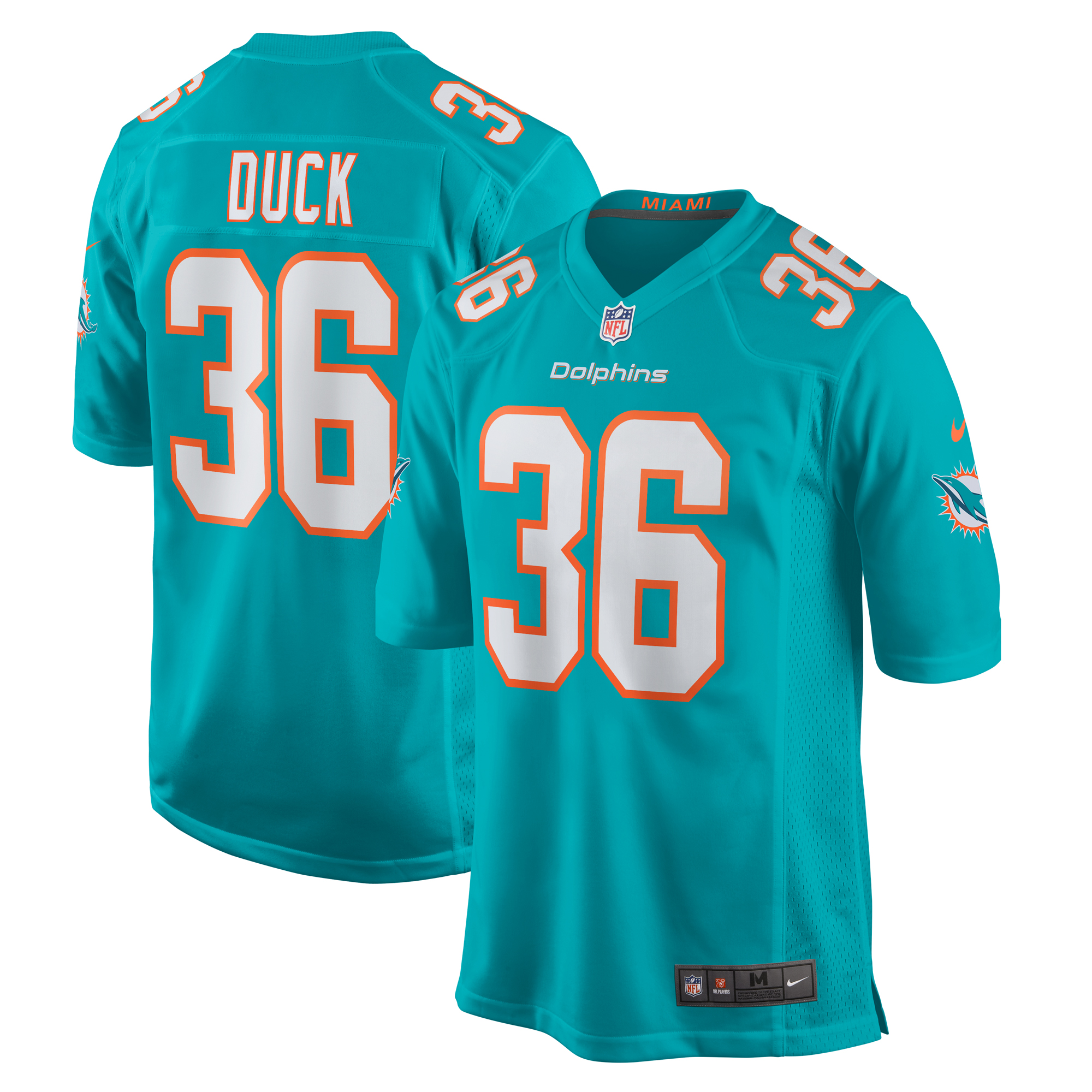 Miami Dolphins Storm Duck Aqua Game NFL Jersey Men's