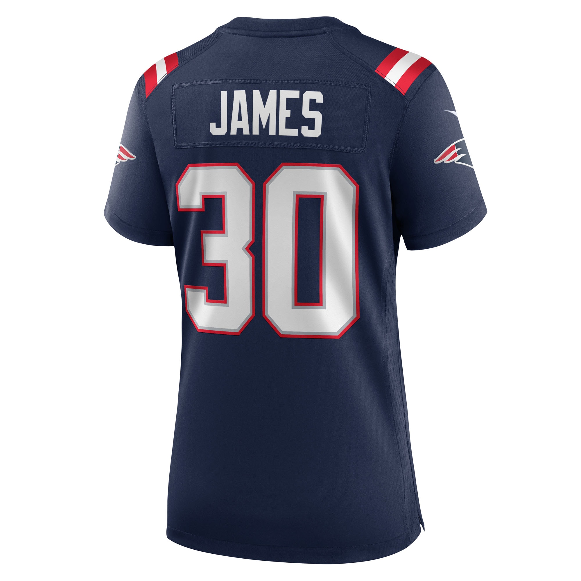 New England Patriots D.J. James Navy Team Game NFL Jersey Women's