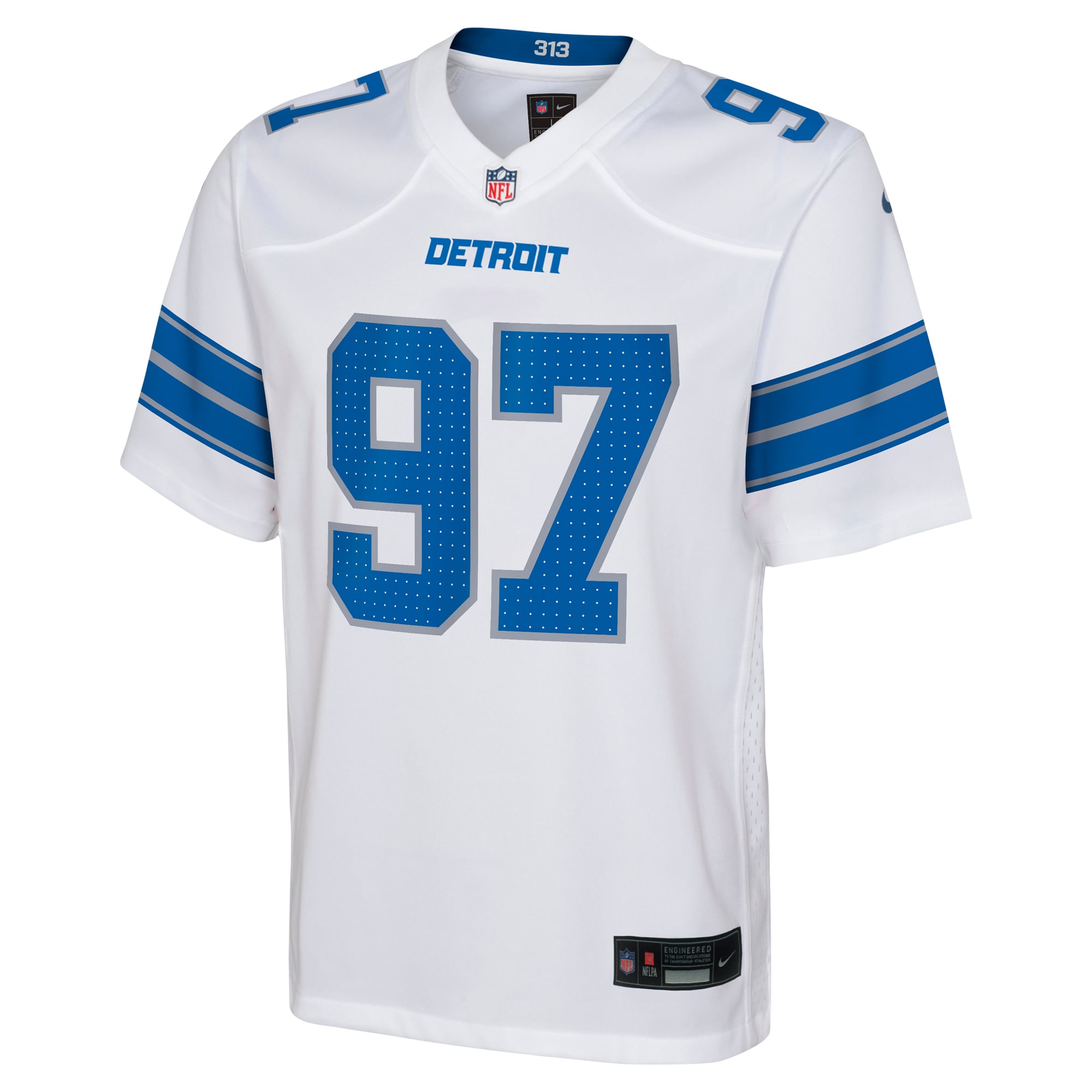 Detroit Lions Aidan Hutchinson White Player Game NFL Jersey Youth
