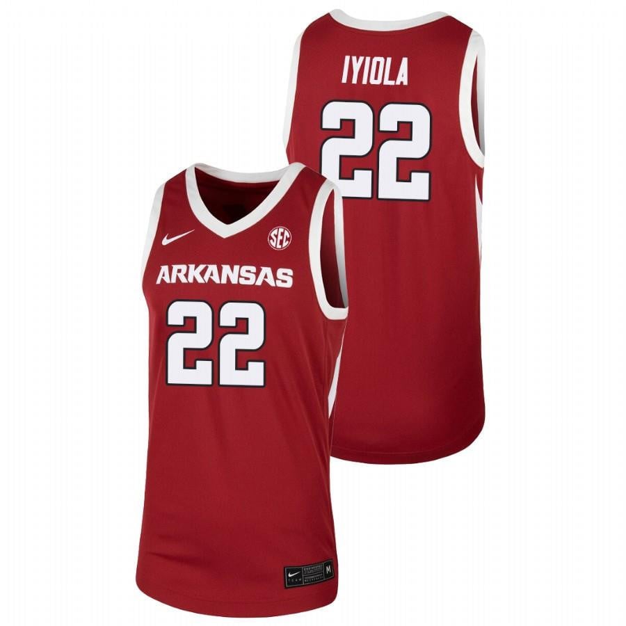 Arkansas Razorbacks 2023 22 Cardinal Abayomi Iyiola Team NCAA Jersey Men's