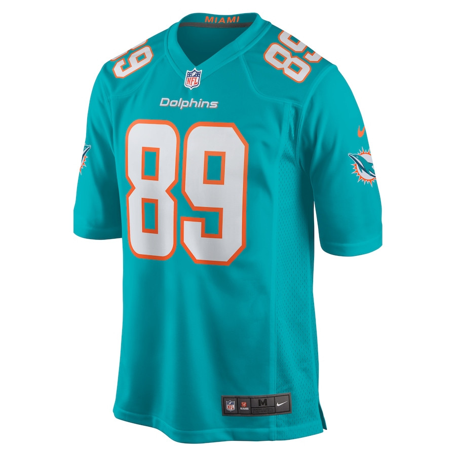 Julian Hill 89 Miami Dolphins Game Aqua NFL Jersey Men's