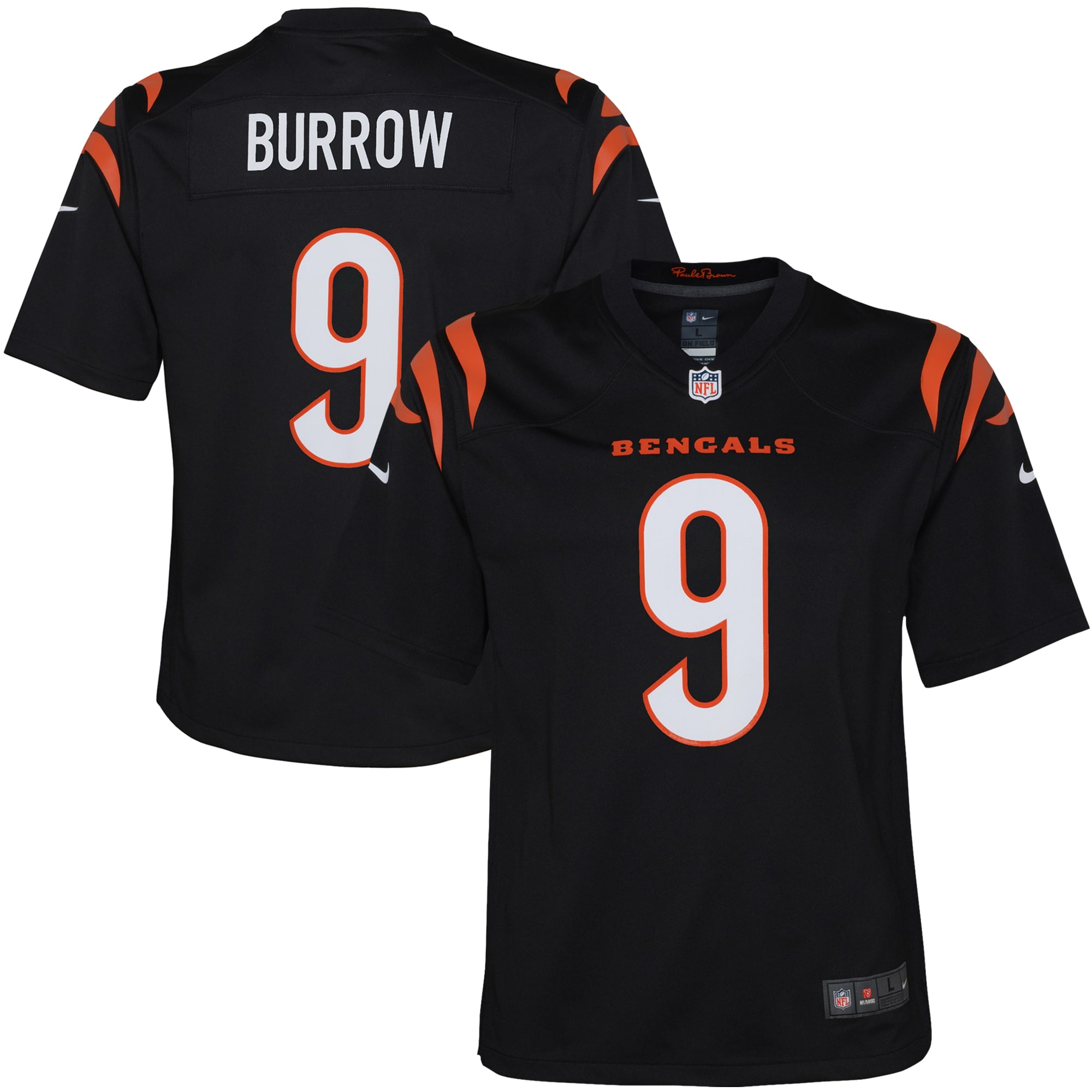 Cincinnati Bengals Joe Burrow Black Game NFL Jersey Youth