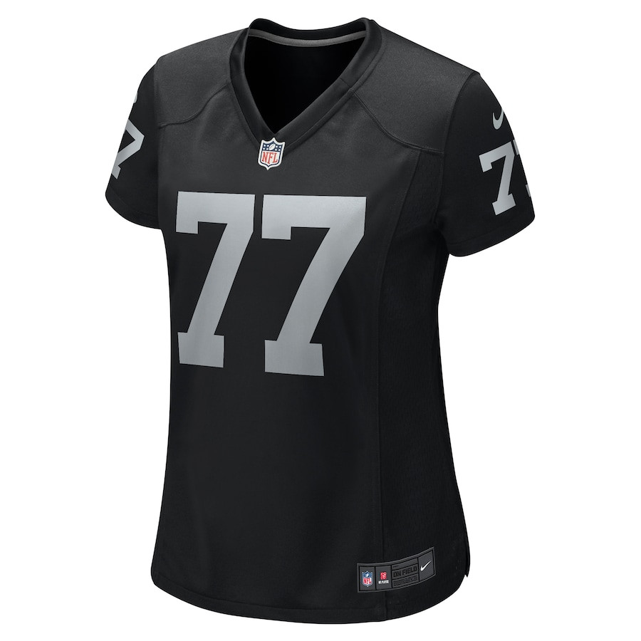 Thayer Munford Jr. 77 Las Vegas Raiders Team Game Black NFL Jersey Women's