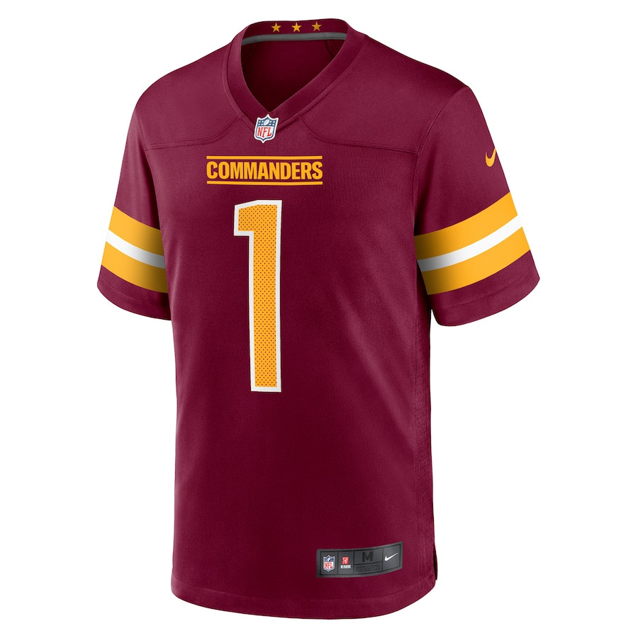 Noah Igbinoghene 1 Washington Commanders Game Burgundy NFL Jersey Men's