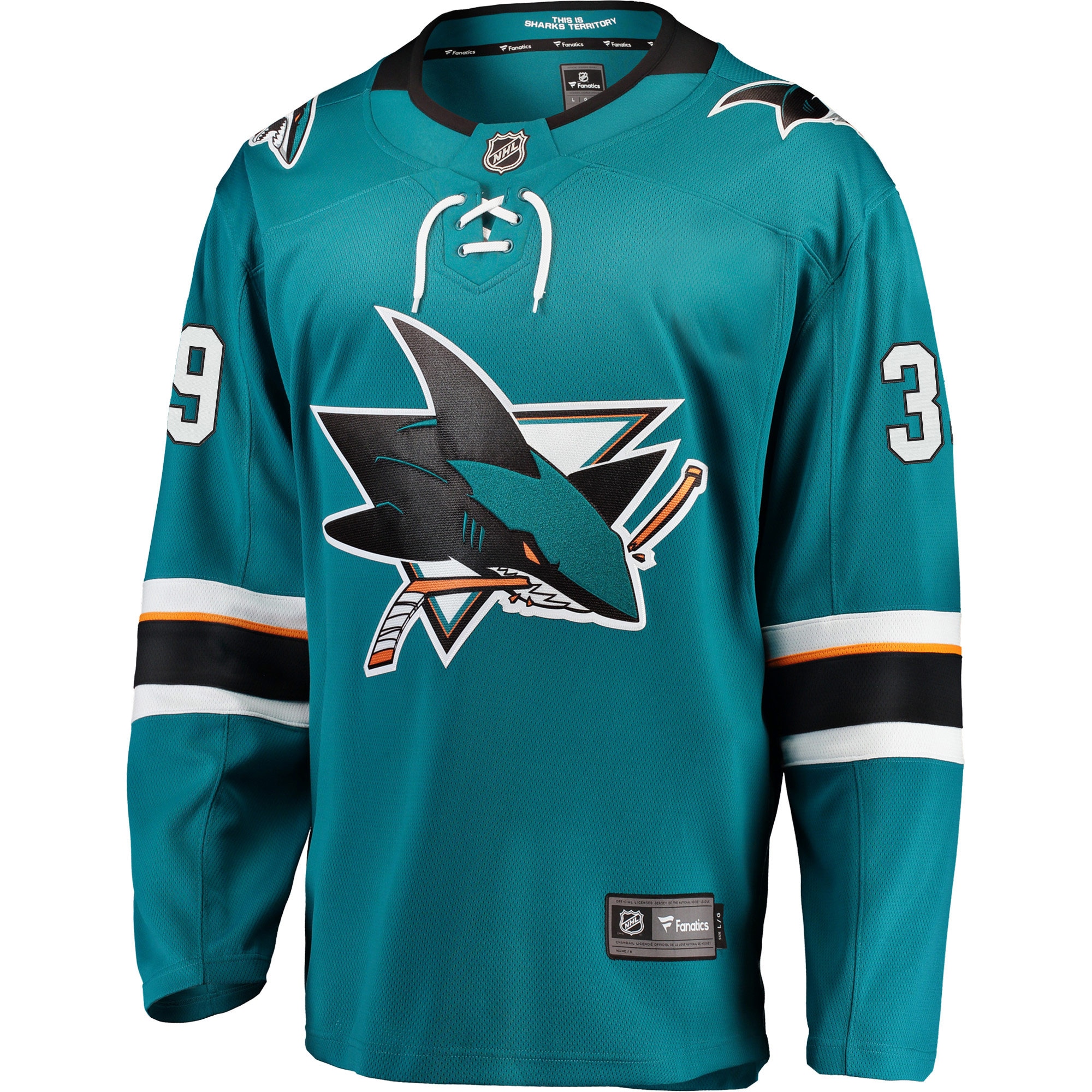 San Jose Sharks Logan Couture Teal 2021/22 Home Premier Breakaway Player NHL Jersey Men's
