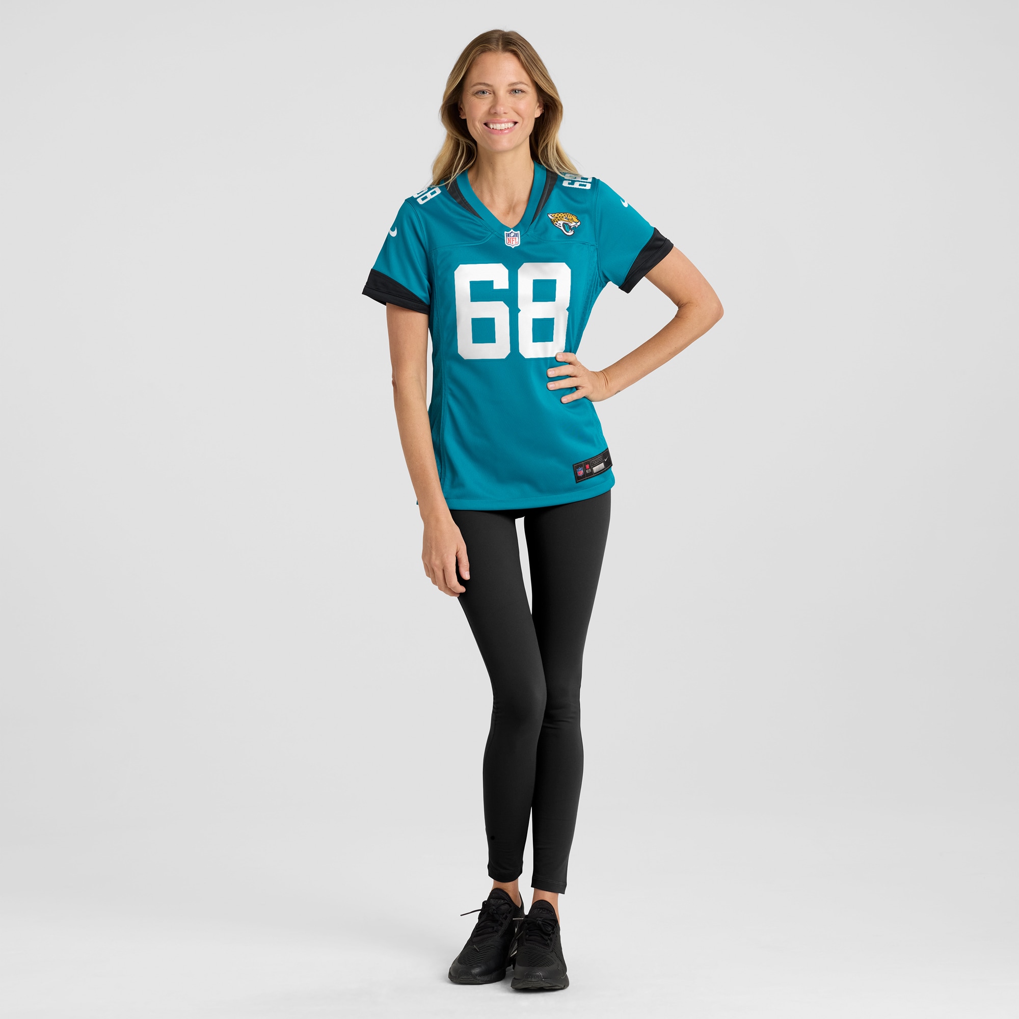 Jacksonville Jaguars Brandon Scherff Teal Game Player NFL Jersey Women's