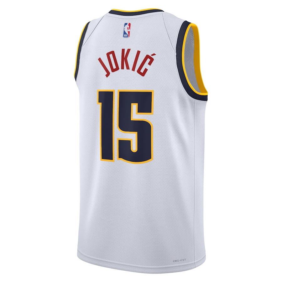 Nikola Joki? 15 Denver Nuggets Unisex Swingman Association Editio White NBA Jersey Unisex