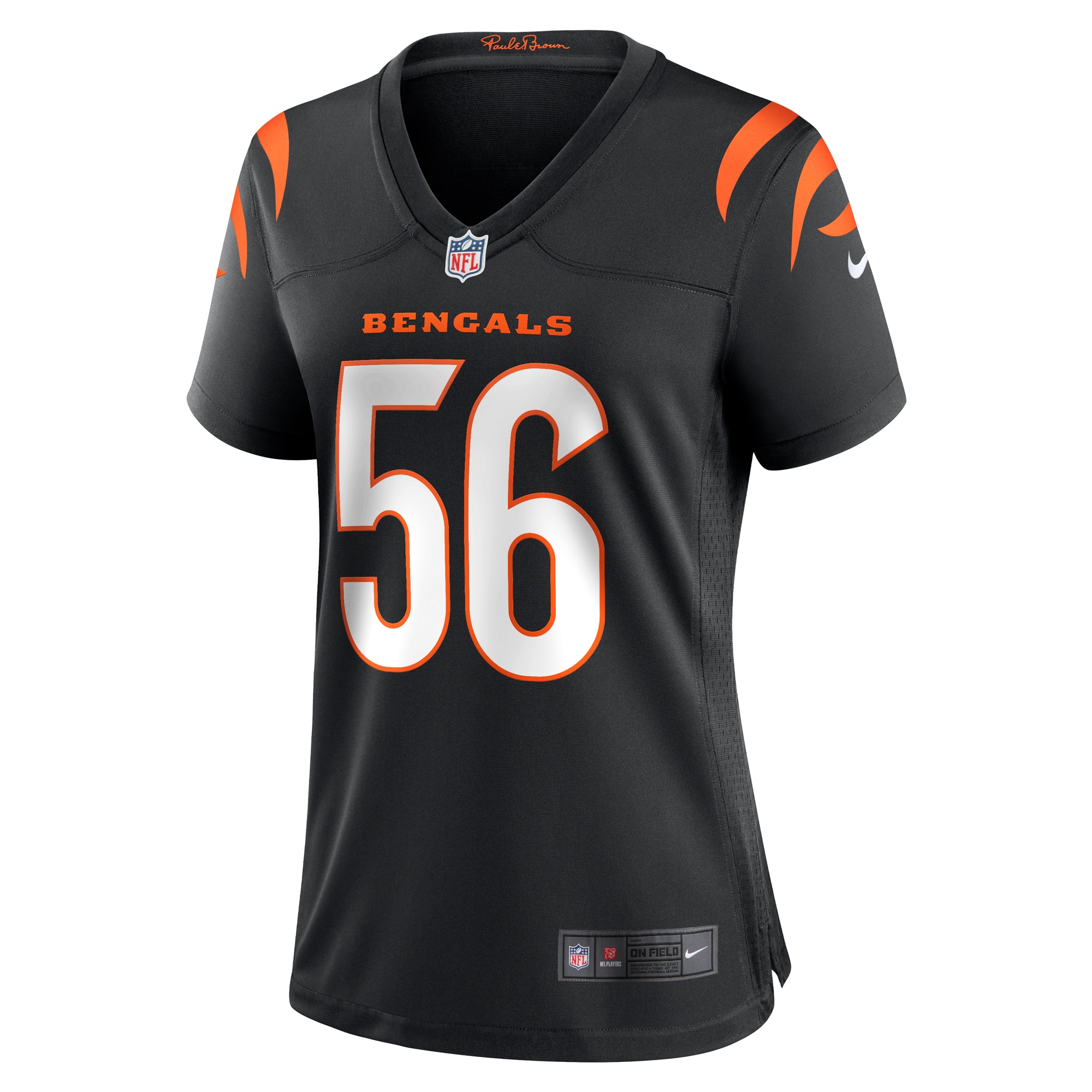 Cincinnati Bengals Garrett Nelson Black Game NFL Jersey Women's