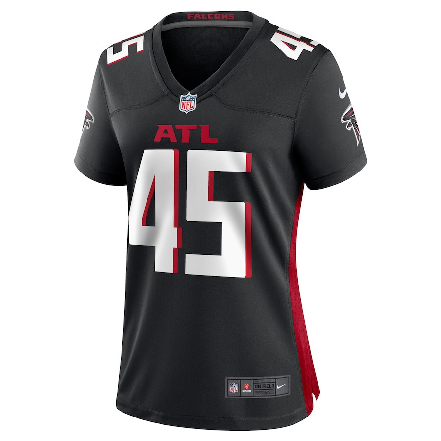 Donavan Mutin 45 Atlanta Falcons Game Black NFL Jersey Women's
