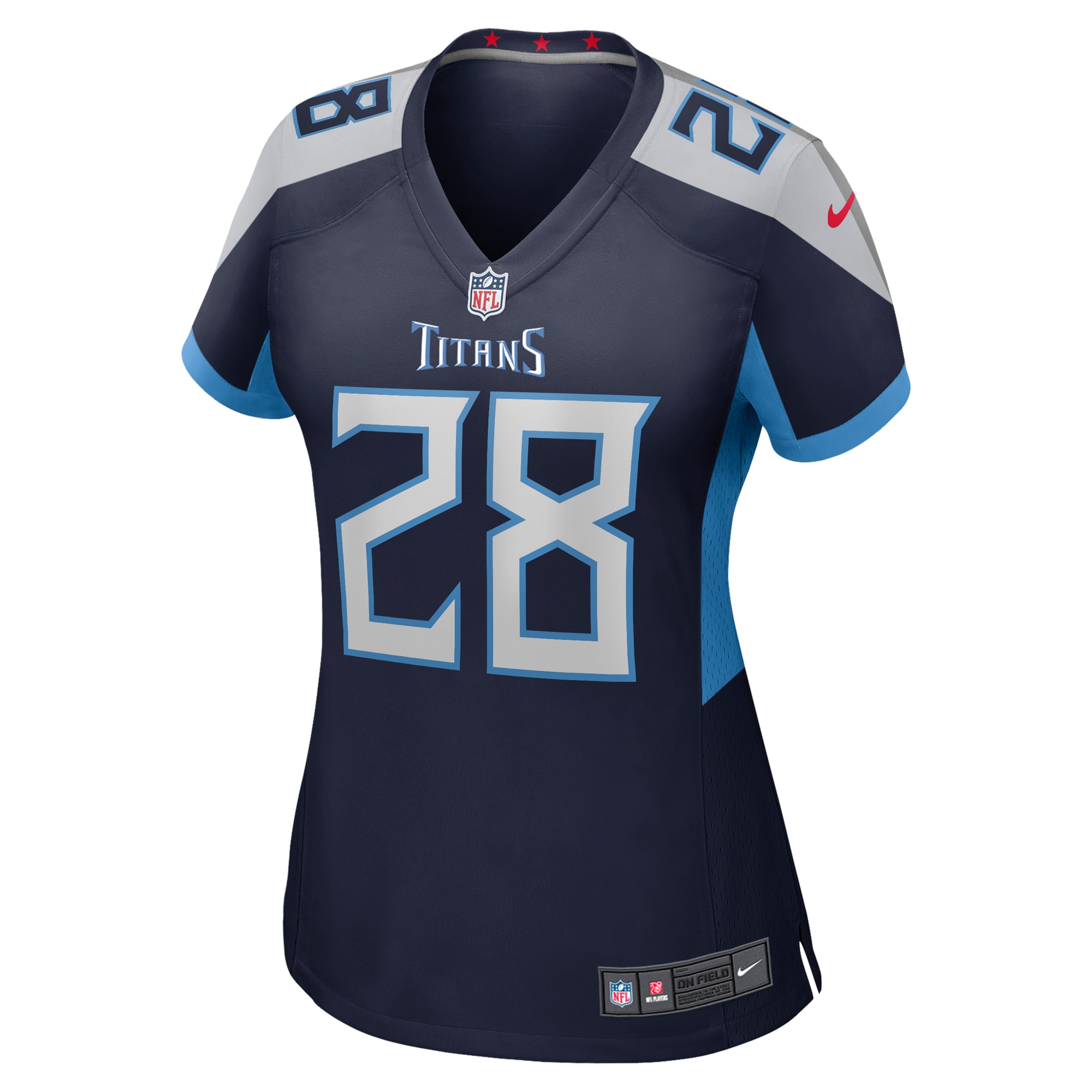 Tennessee Titans Chris Johnson Navy Retired Player Game NFL Jersey Women's