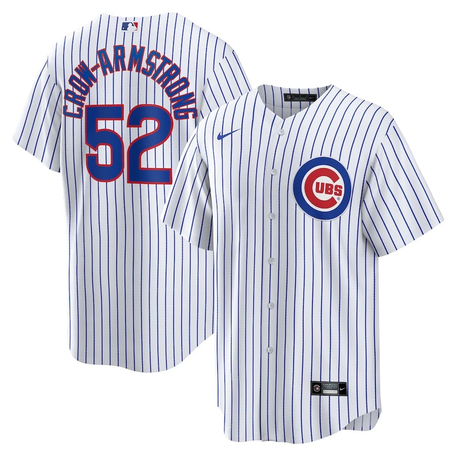 Pete Crow-Armstrong 52 Chicago Cubs Home White MLB Jersey Men's