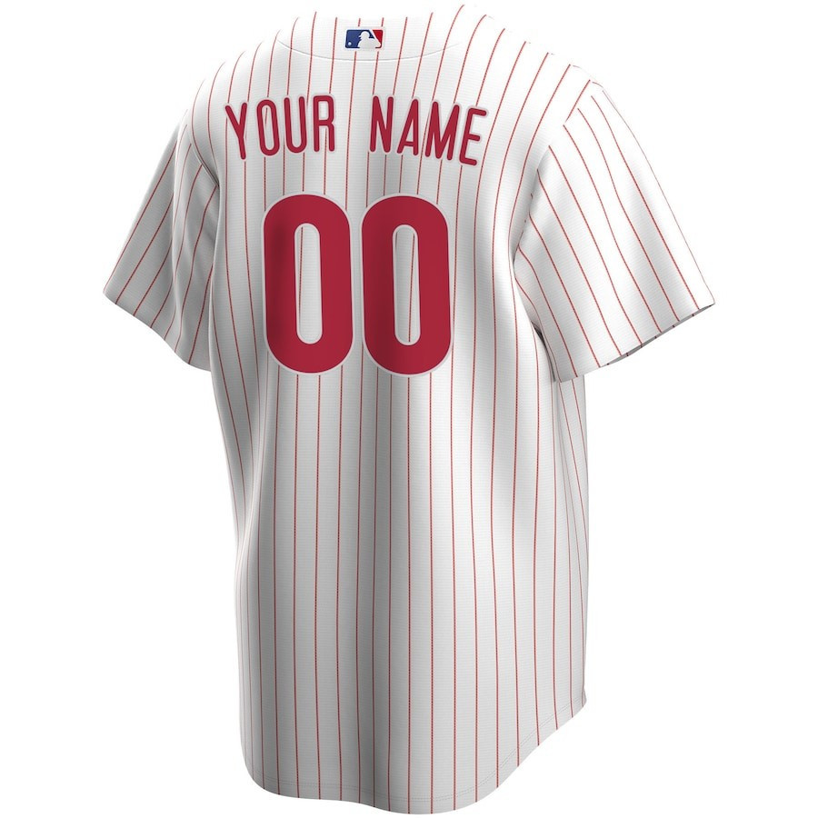 Philadelphia Phillies Home Custom White MLB Jersey Men's