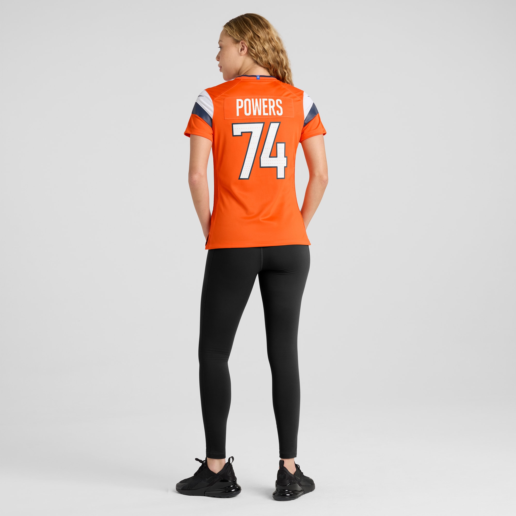 Denver Broncos Ben Powers Orange Team Game NFL Jersey Women's