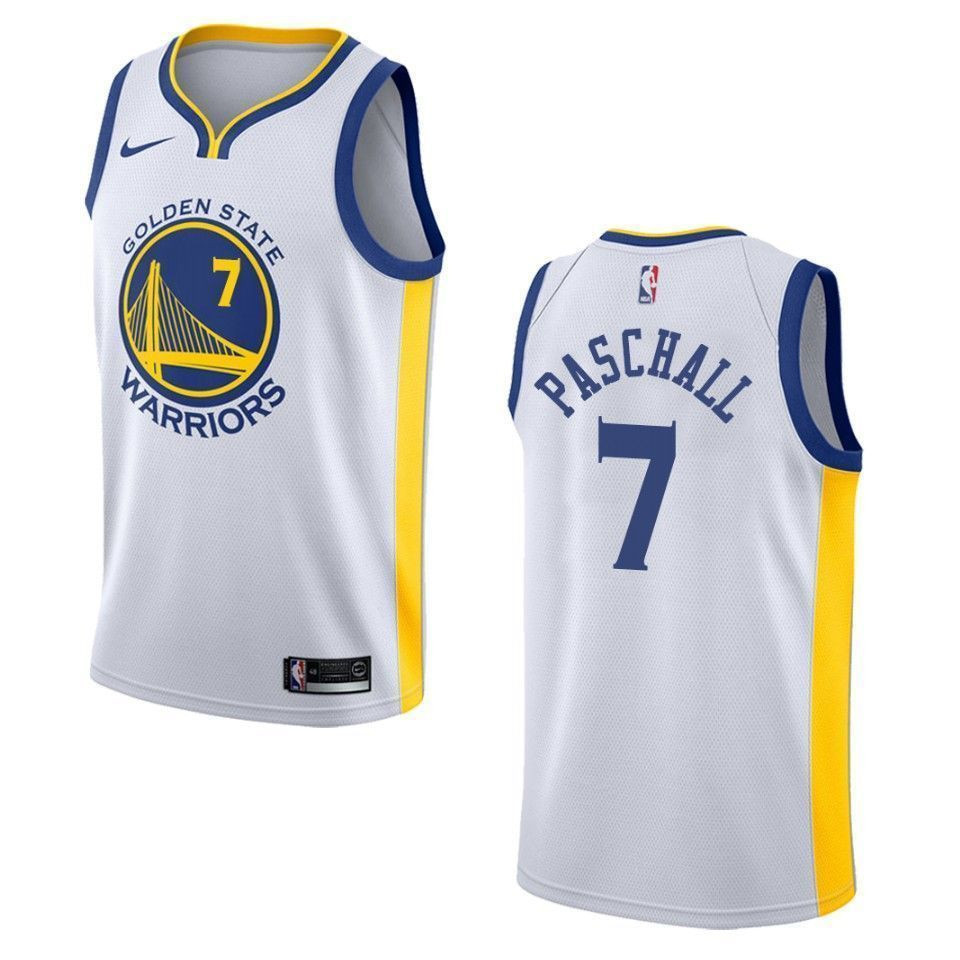 Golden State Warriors 7 Eric Paschall Association Swingman White NBA Jersey Men's
