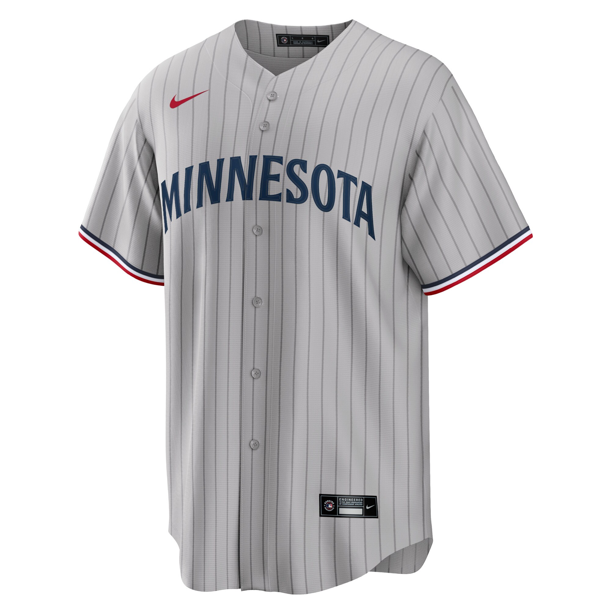Minnesota Twins Gray Road Team MLB Jersey Men's