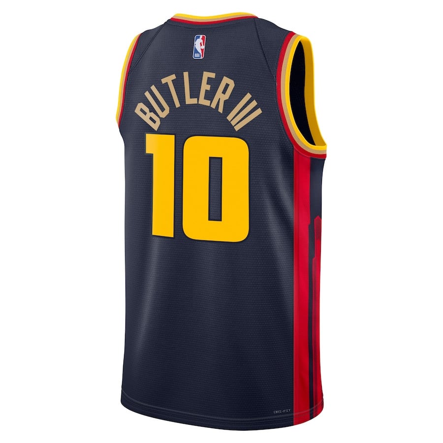 Jimmy Butler 10 Golden State Warriors Unisex Swingman City Edition Navy NBA Jersey Unisex