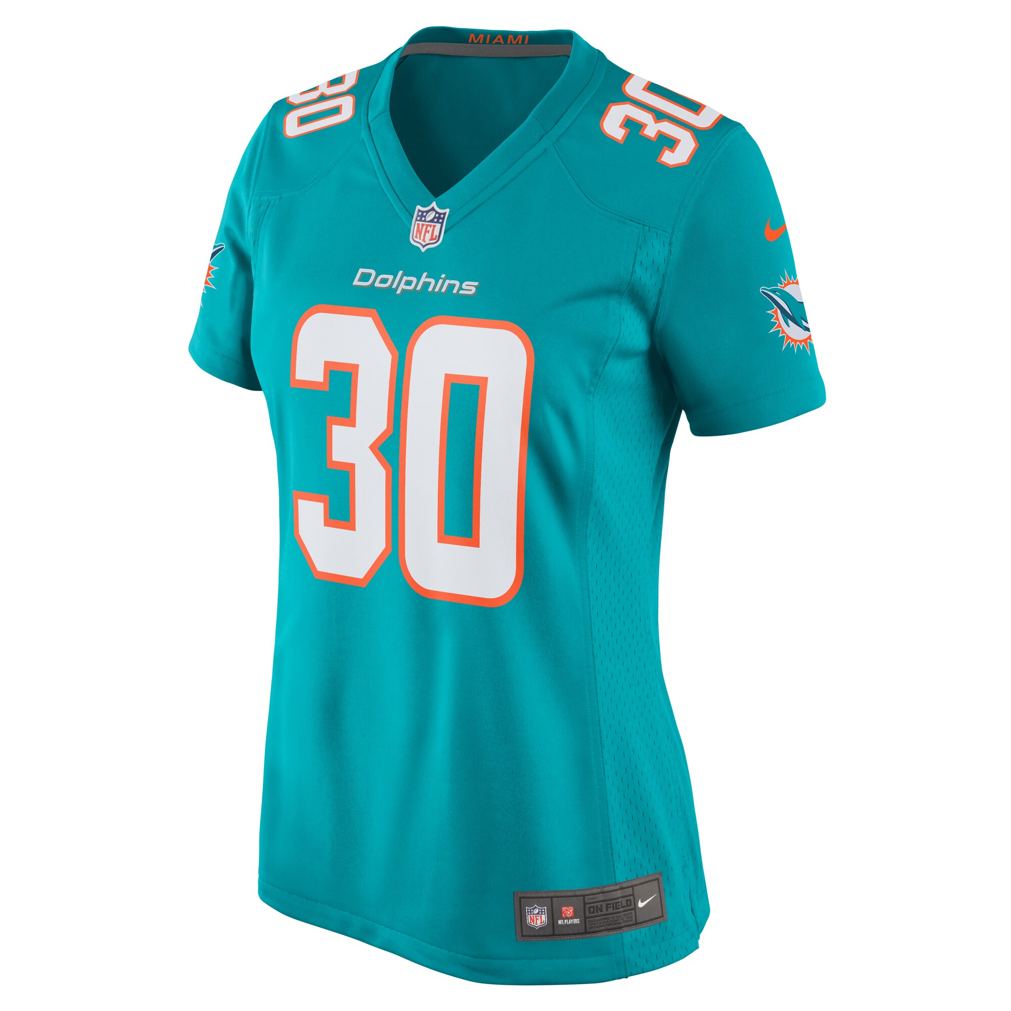 Miami Dolphins Alec Ingold Aqua Game Player NFL Jersey Women's