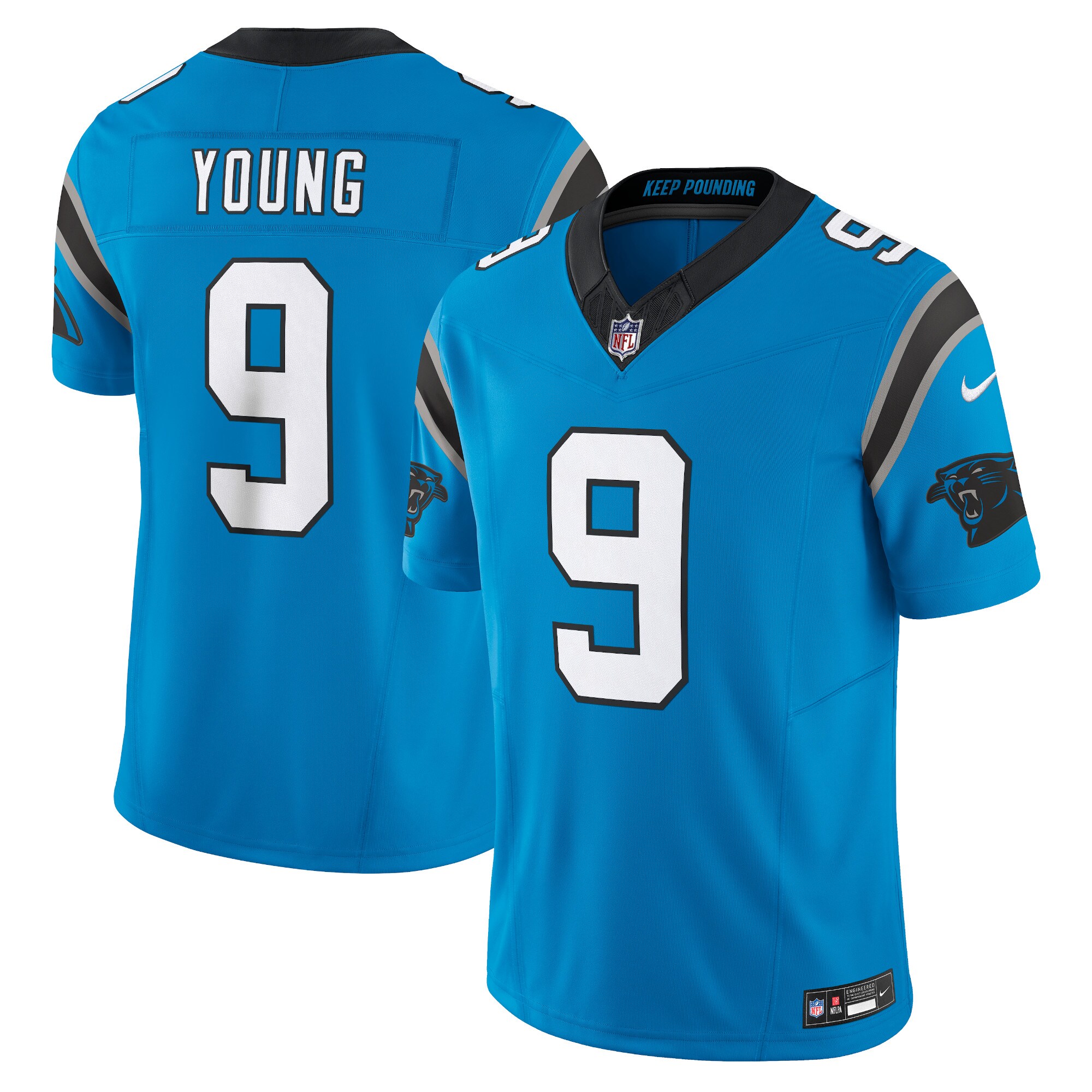 Carolina Panthers Bryce Young Blue Vapor F.U.S.E. Limited NFL Jersey Men's