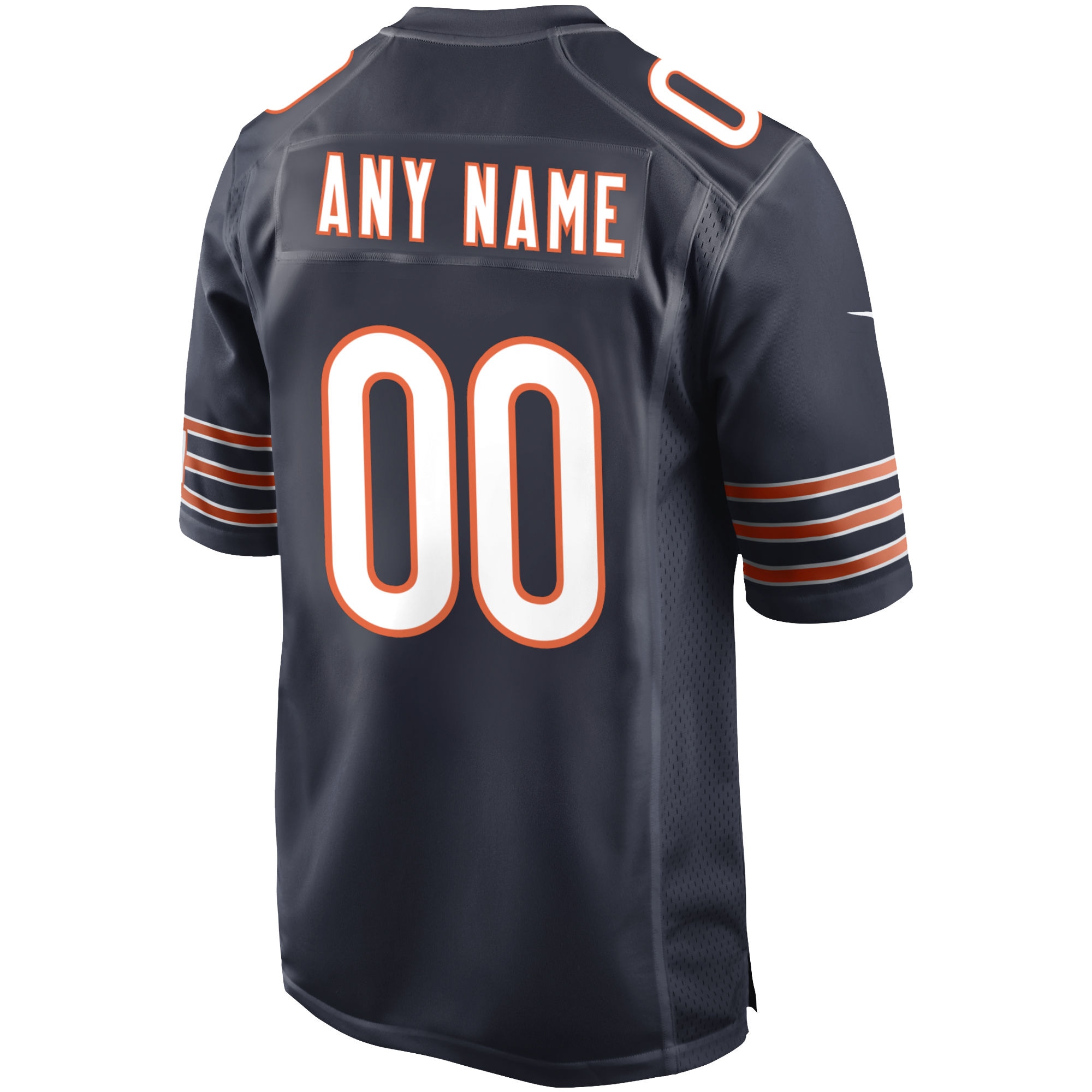 Chicago Bears Navy Custom Game NFL Jersey Men's