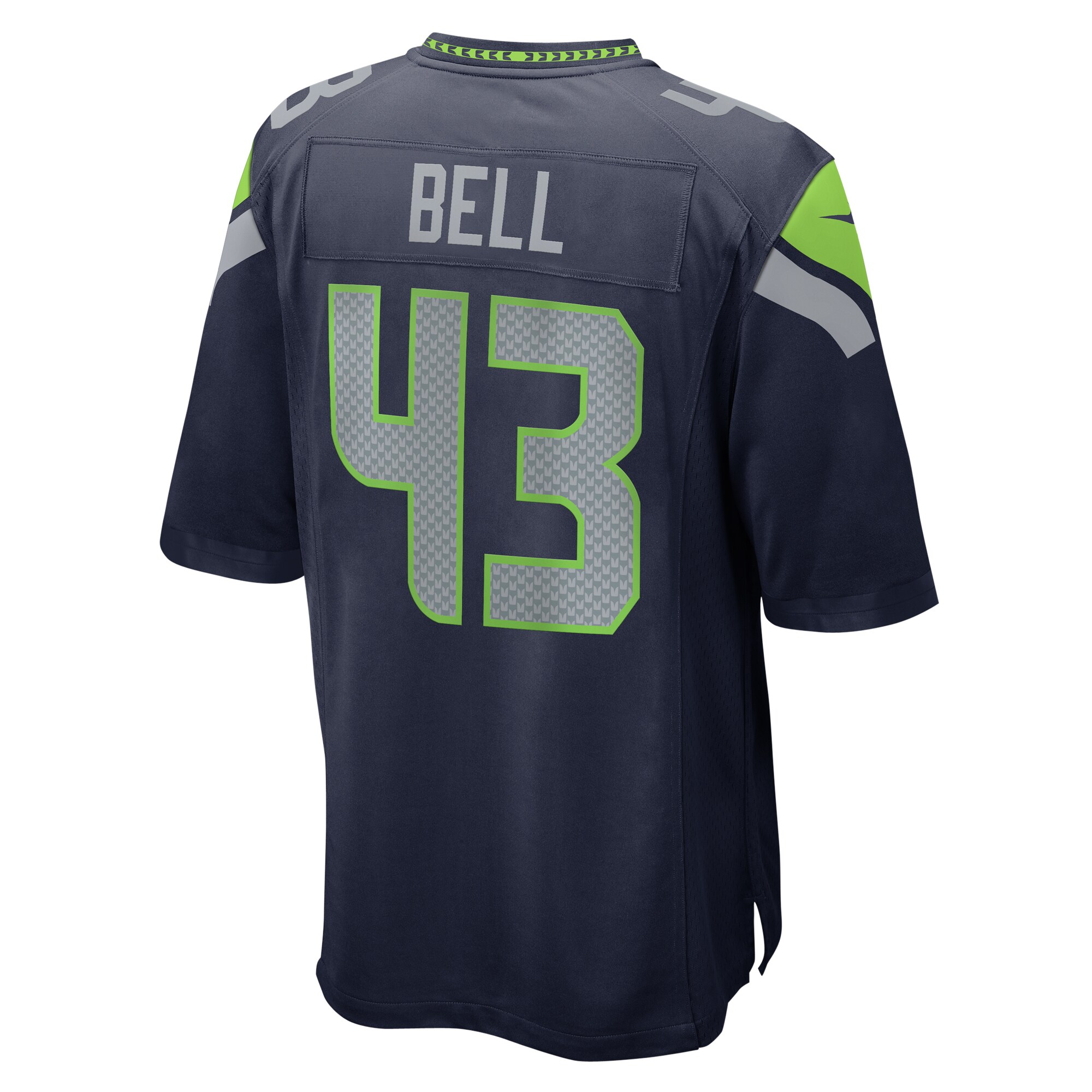 Seattle Seahawks Levi Bell College Navy Team Game NFL Jersey Men's