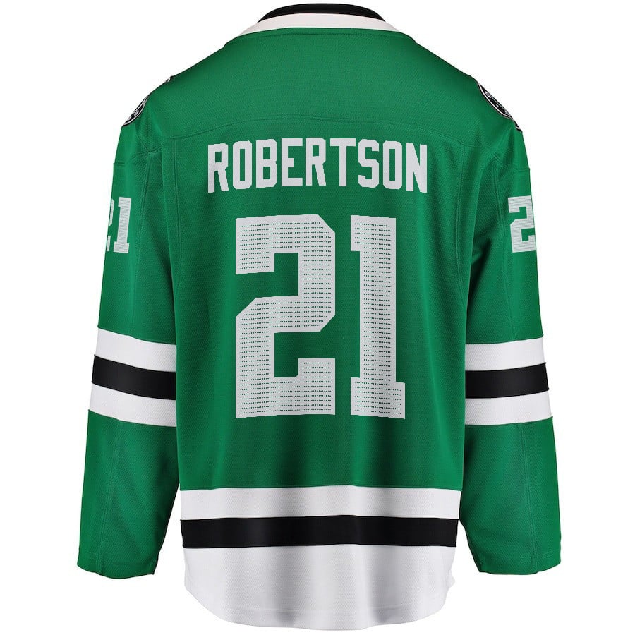 Jason Robertson 21 Dallas Stars 2024 Playoffs Patch Home Green NHL Jersey Men's