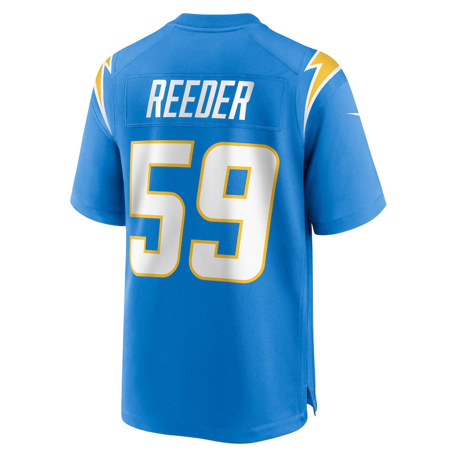 Troy Reeder 59 Los Angeles Chargers Team Game Powder Blue NFL Jersey Men's