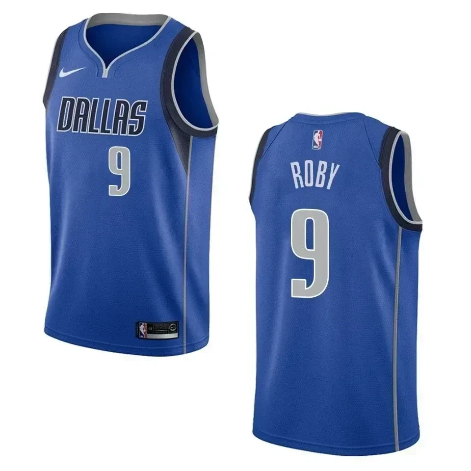 Dallas Mavericks 9 Isaiah Roby Icon Swingman Blue NBA Jersey Men's