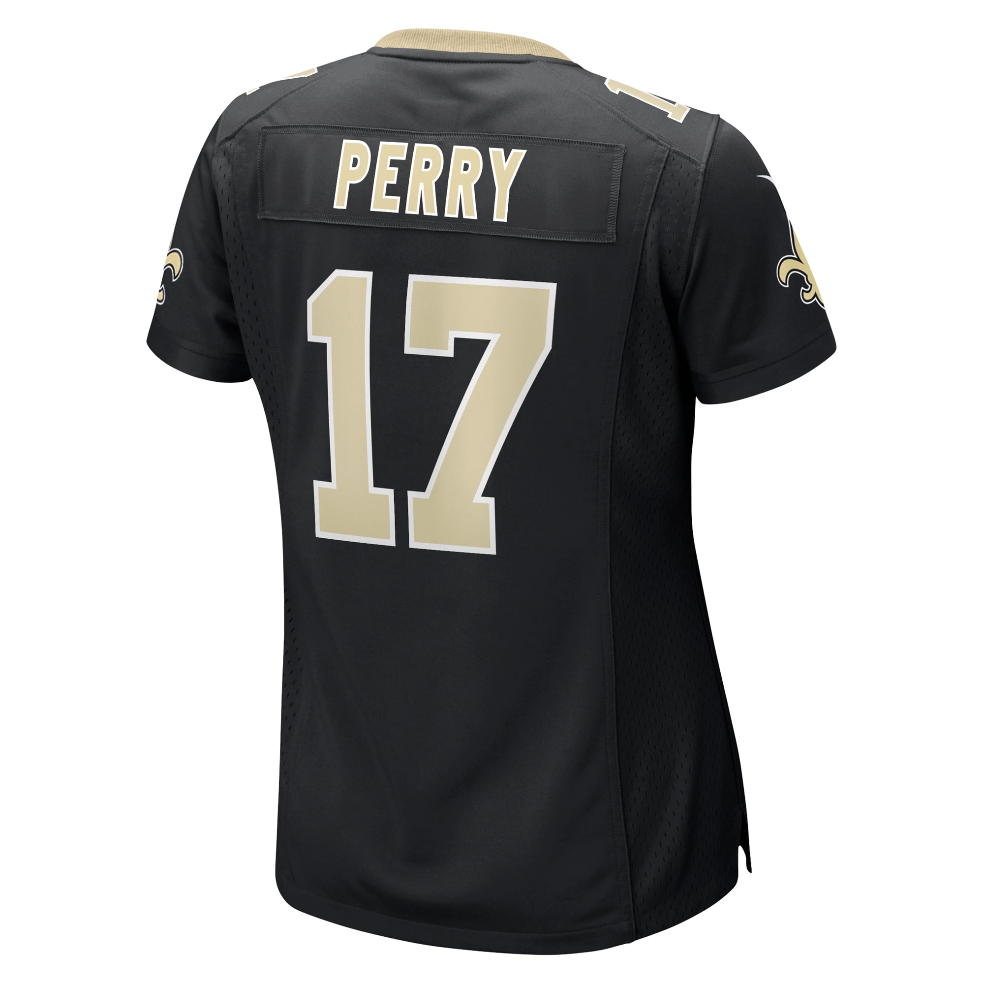 New Orleans Saints A.T. Perry Black Team Game NFL Jersey Women's