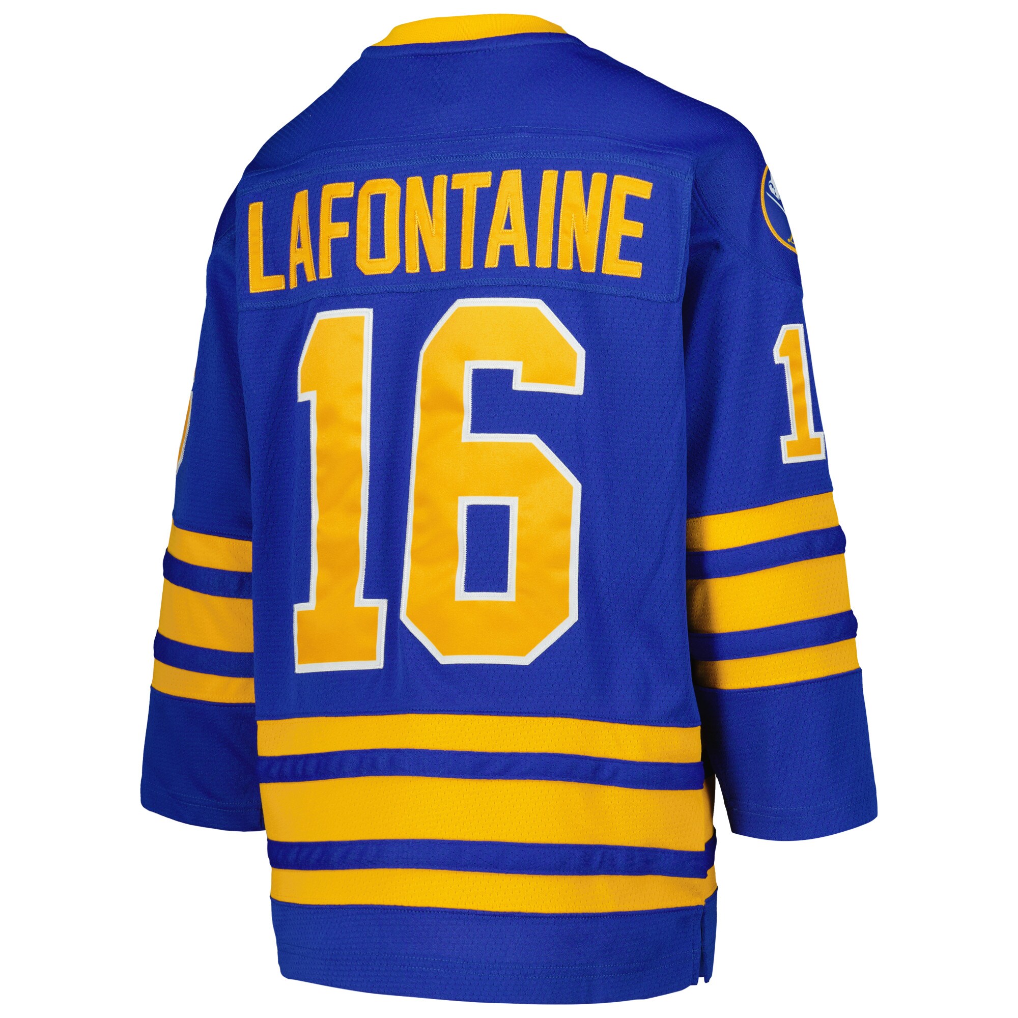 Buffalo Sabres Pat LaFontaine Mitchell Ness Royal 1992 Blue Line Player NHL Jersey Youth