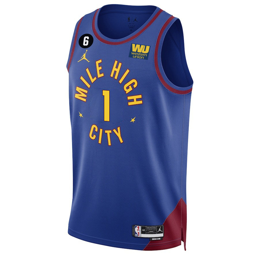 Michael Porter Jr. 1 Denver Nuggets Final Champions 2023 Swingman Blue NBA Jersey Men's