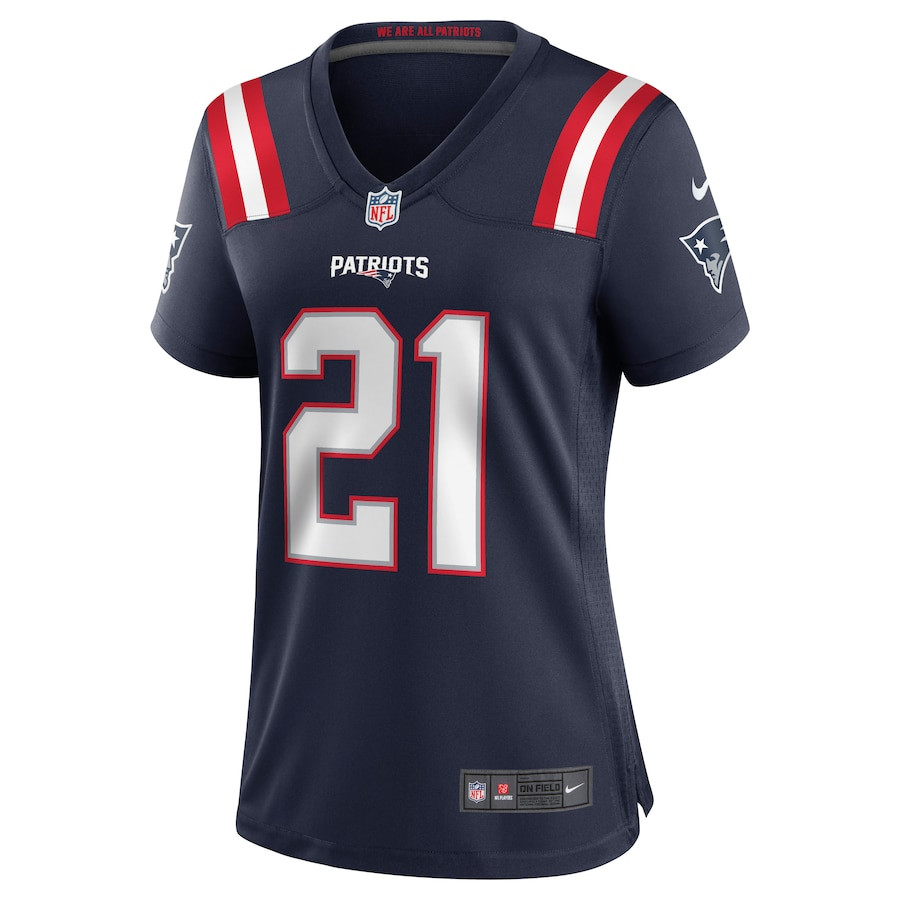 Adrian Phillips 21 New England Patriots Game Navy NFL Jersey Women's