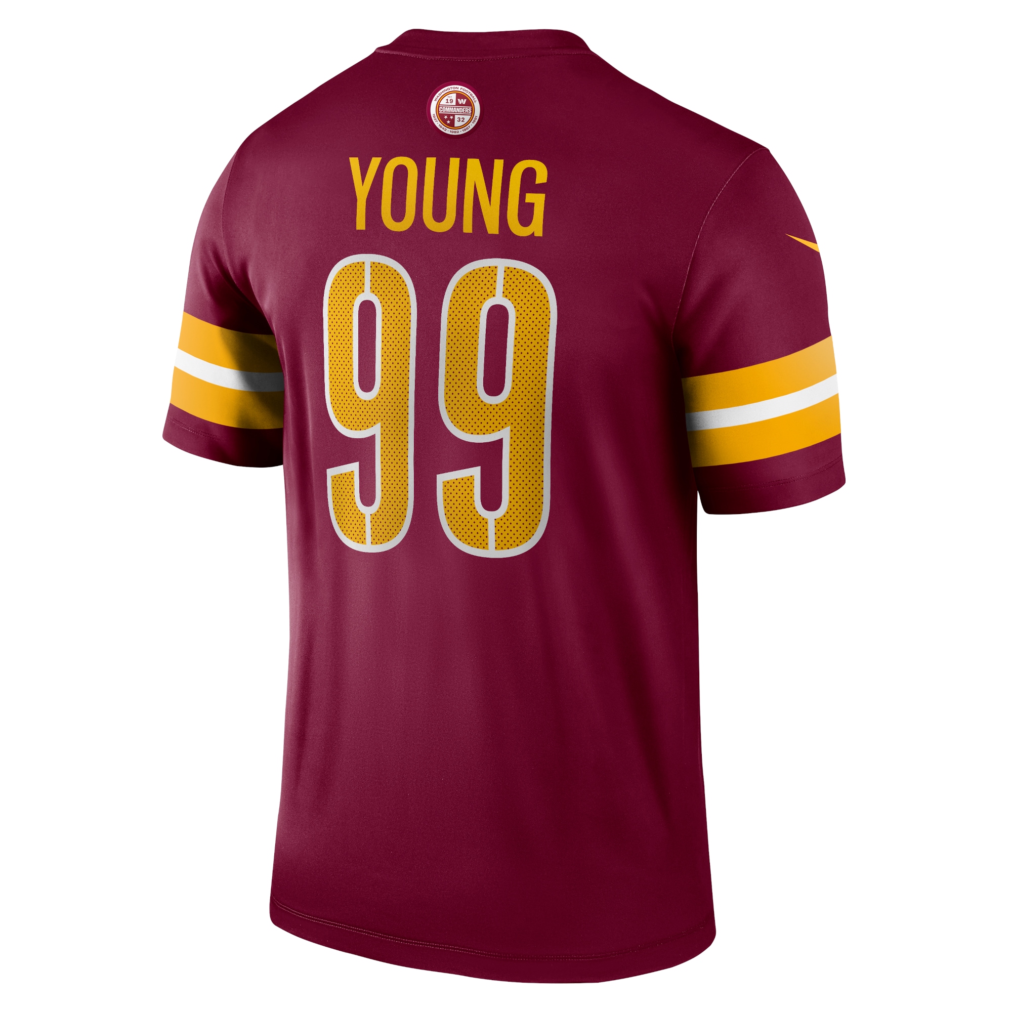 Washington Commanders Chase Young Burgundy Team Legend Player Performance Top NFL Jersey Men's