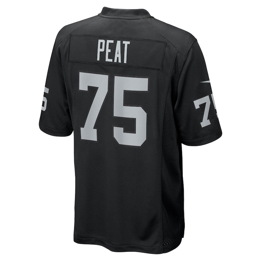 Andrus Peat 75 Las Vegas Raiders Team Game Black NFL Jersey Men's