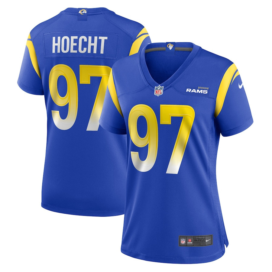 Michael Hoecht 97 Los Angeles Rams Game Royal NFL Jersey Women's