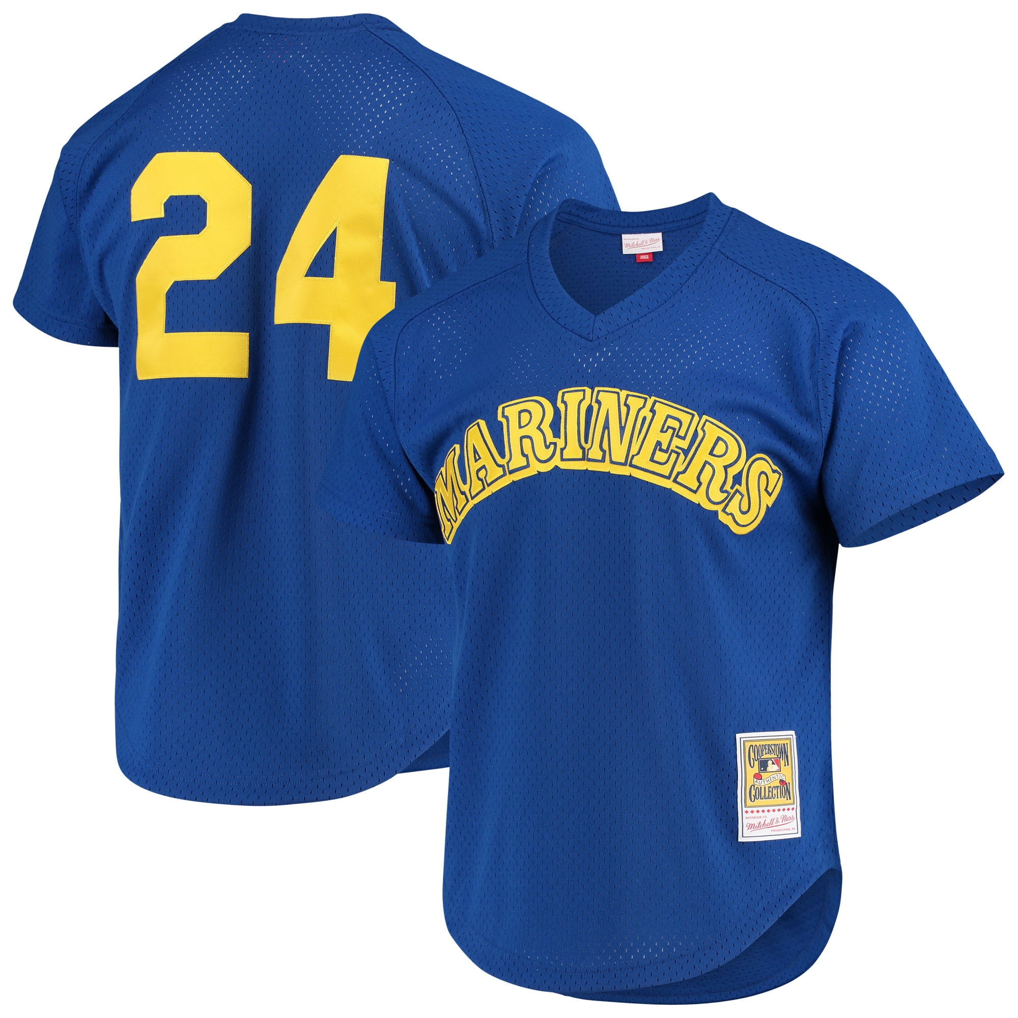 Seattle Mariners Ken Griffey Jr. Mitchell Ness Royal Cooperstown Mesh Batting Practice MLB Jersey Men's