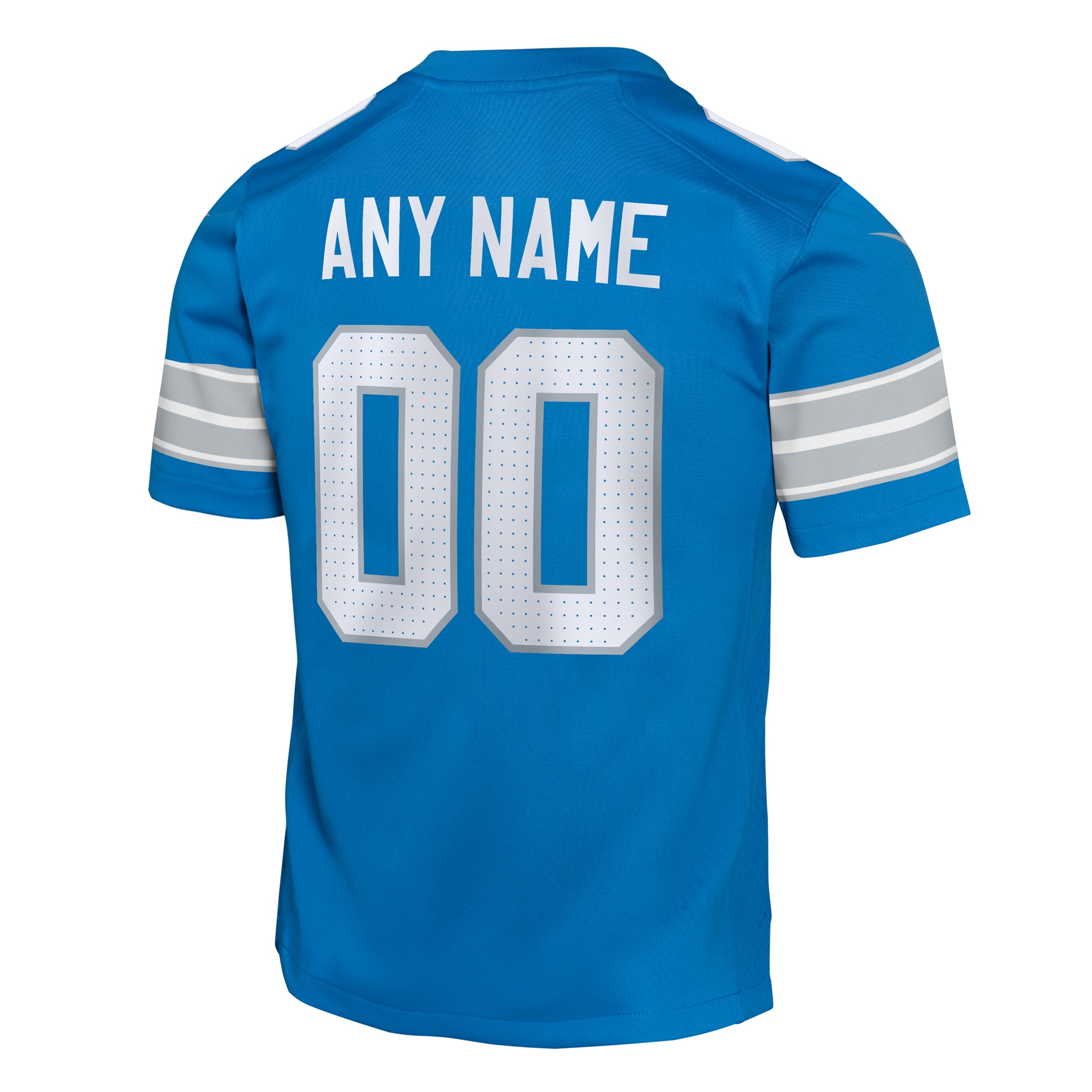Detroit Lions Blue Custom Game NFL Jersey Youth