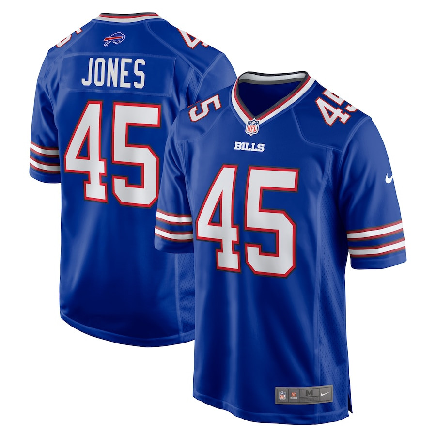 Deion Jones 45 Buffalo Bills Game Royal NFL Jersey Men's