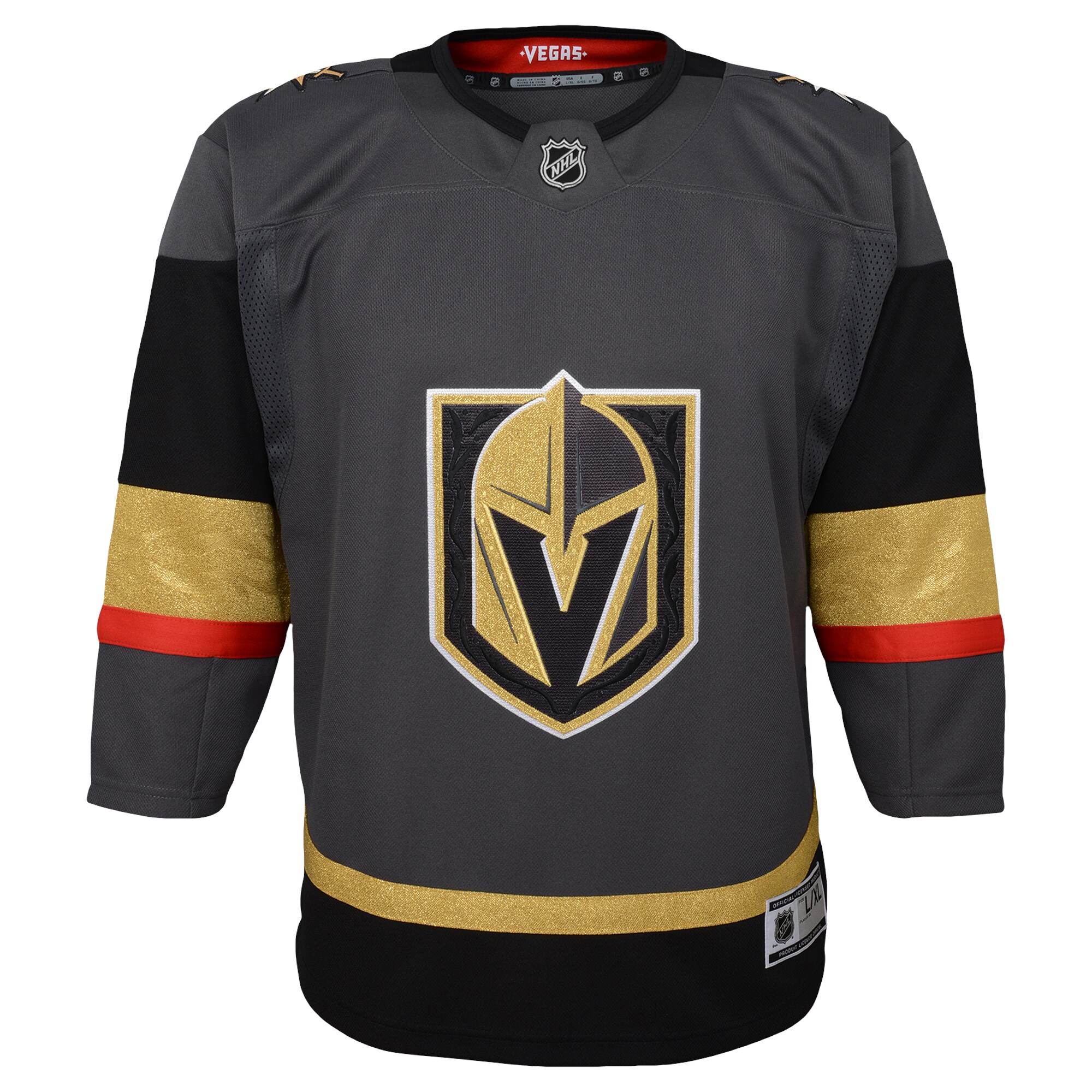 Vegas Golden Knights Gray Alternate Premier Blank NHL Jersey Youth
