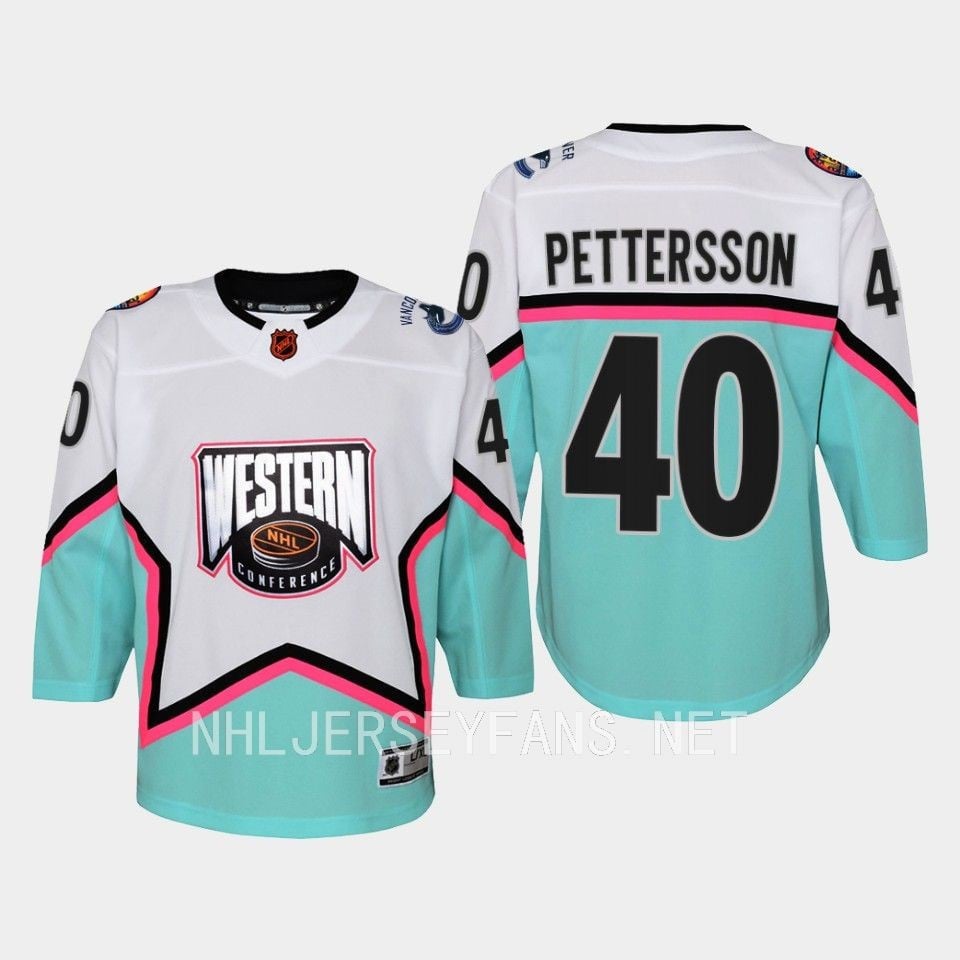 Elias Pettersson 40 Vancouver Canucks 2023 All Star Game White Equipment NHL Jersey Men's