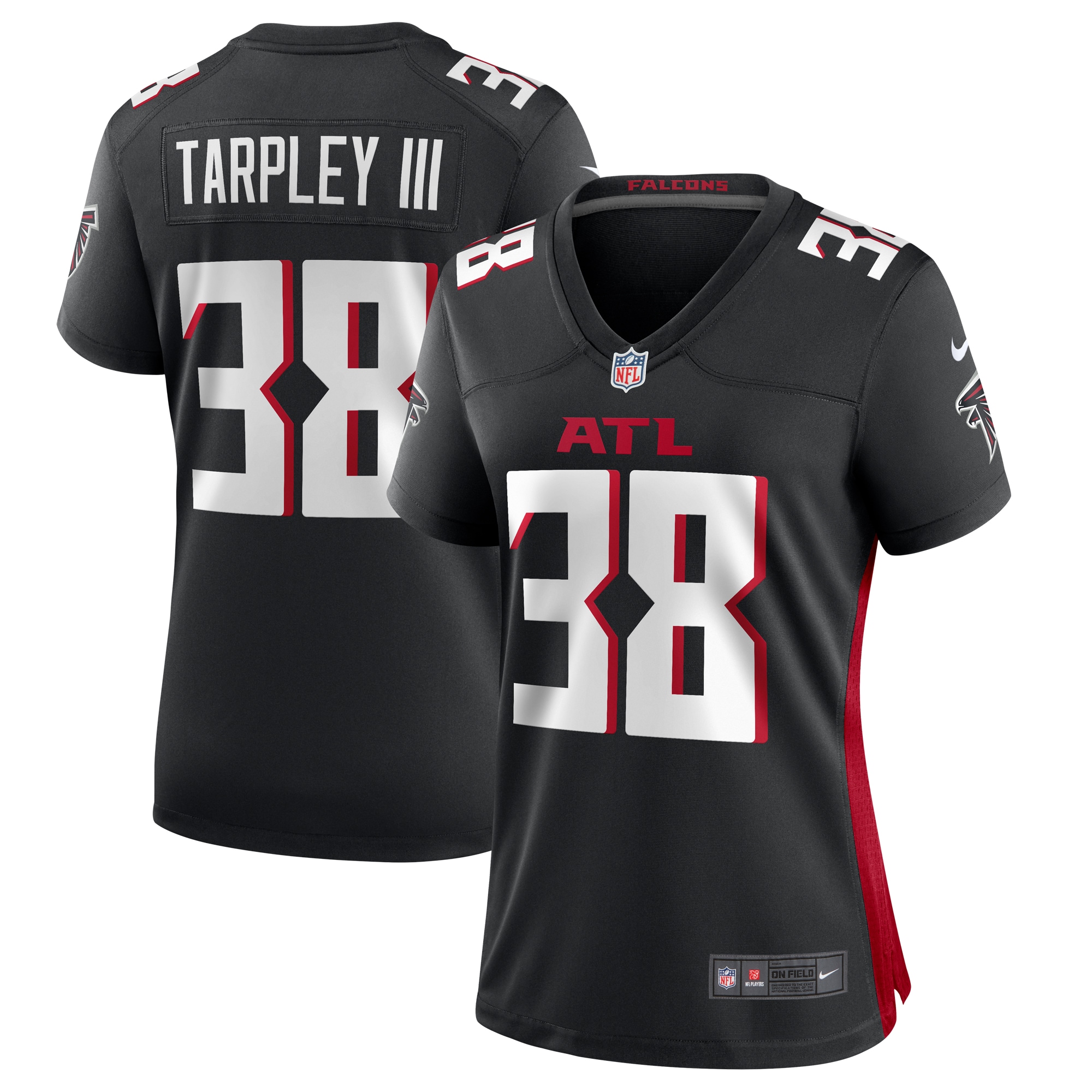 Atlanta Falcons Arnold Tarpley III Black Game NFL Jersey Women's