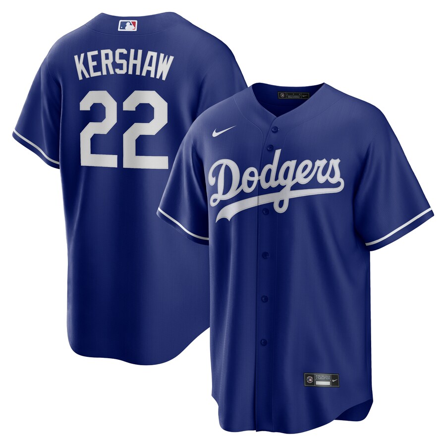 Clayton Kershaw Los Angeles Dodgers Alternate Player Name Jersey Royal