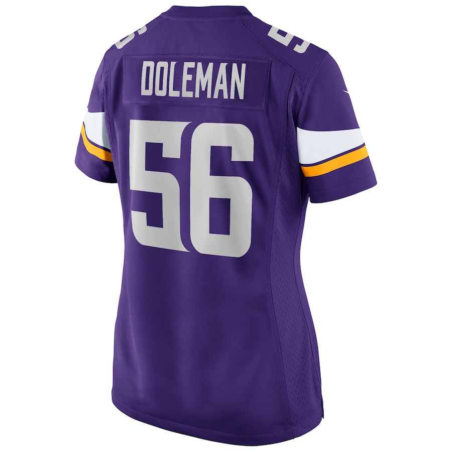 Chris Doleman 56 Minnesota Vikings Game Retired Purple NFL Jersey Women's
