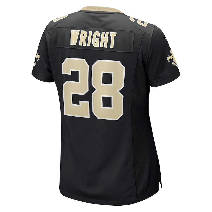 Rejzohn Wright 28 New Orleans Saints Game Black NFL Jersey Women's