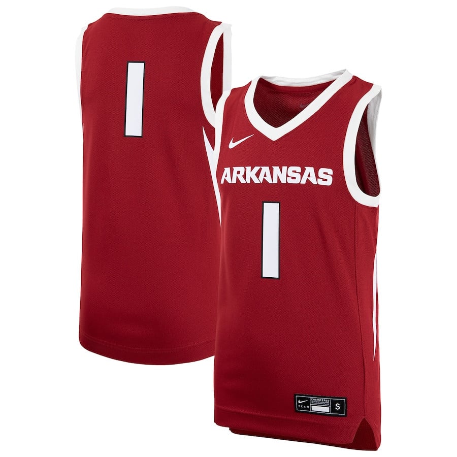 Arkansas Razorbacks Crimson #1 NCAA Jersey Men's