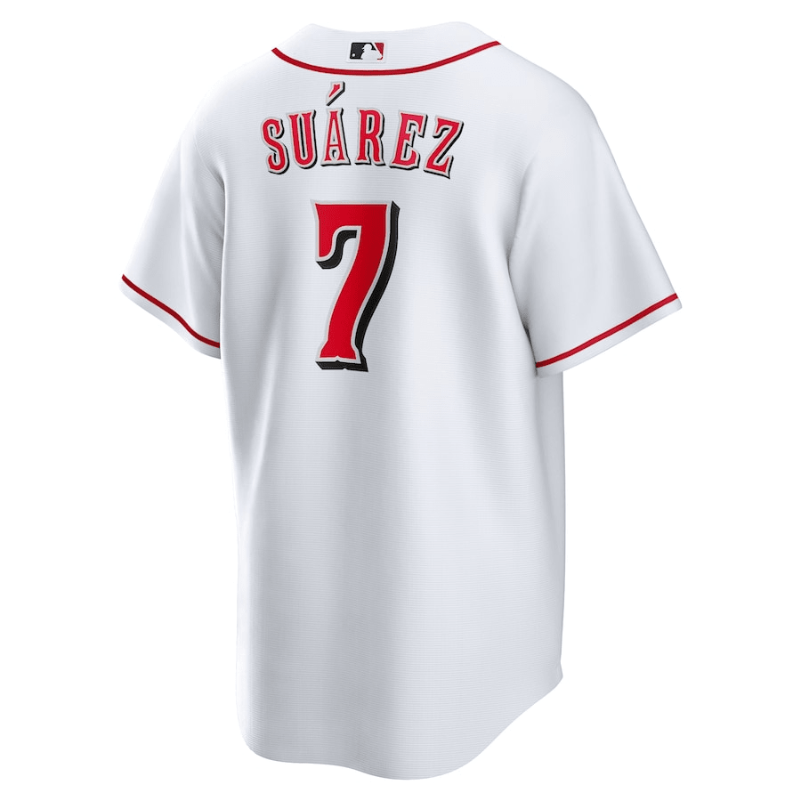 Eugenio Suarez 7 Cincinnati Reds Home White MLB Jersey Men's