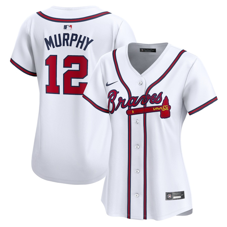 Sean Murphy 12 Atlanta Braves Home Limited Player White MLB Jersey Women's